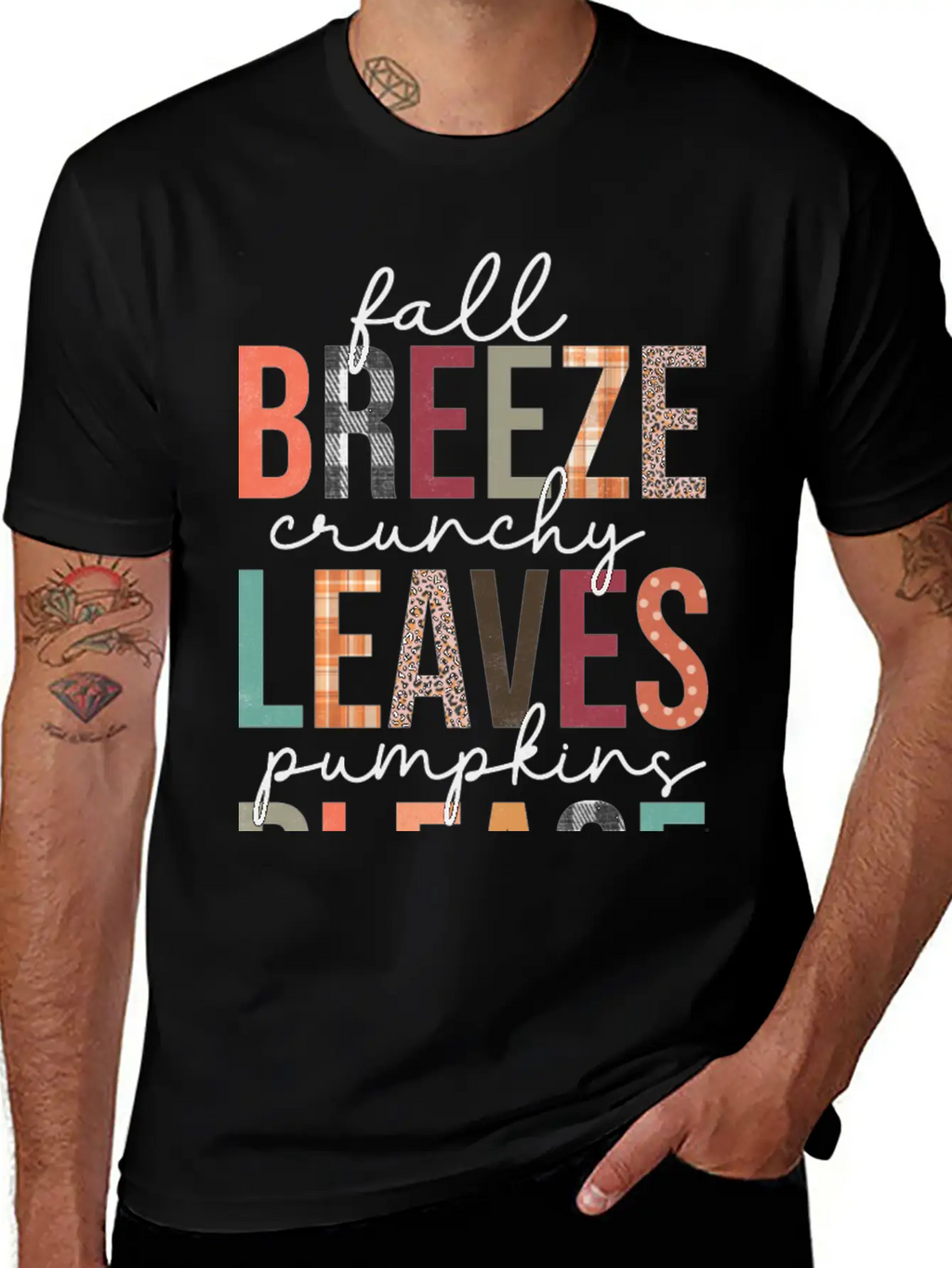 Fall Breeze Crunchy Leaves Pumpkins Please Classic Cotton Tee – Unisex Comfort For Any Season