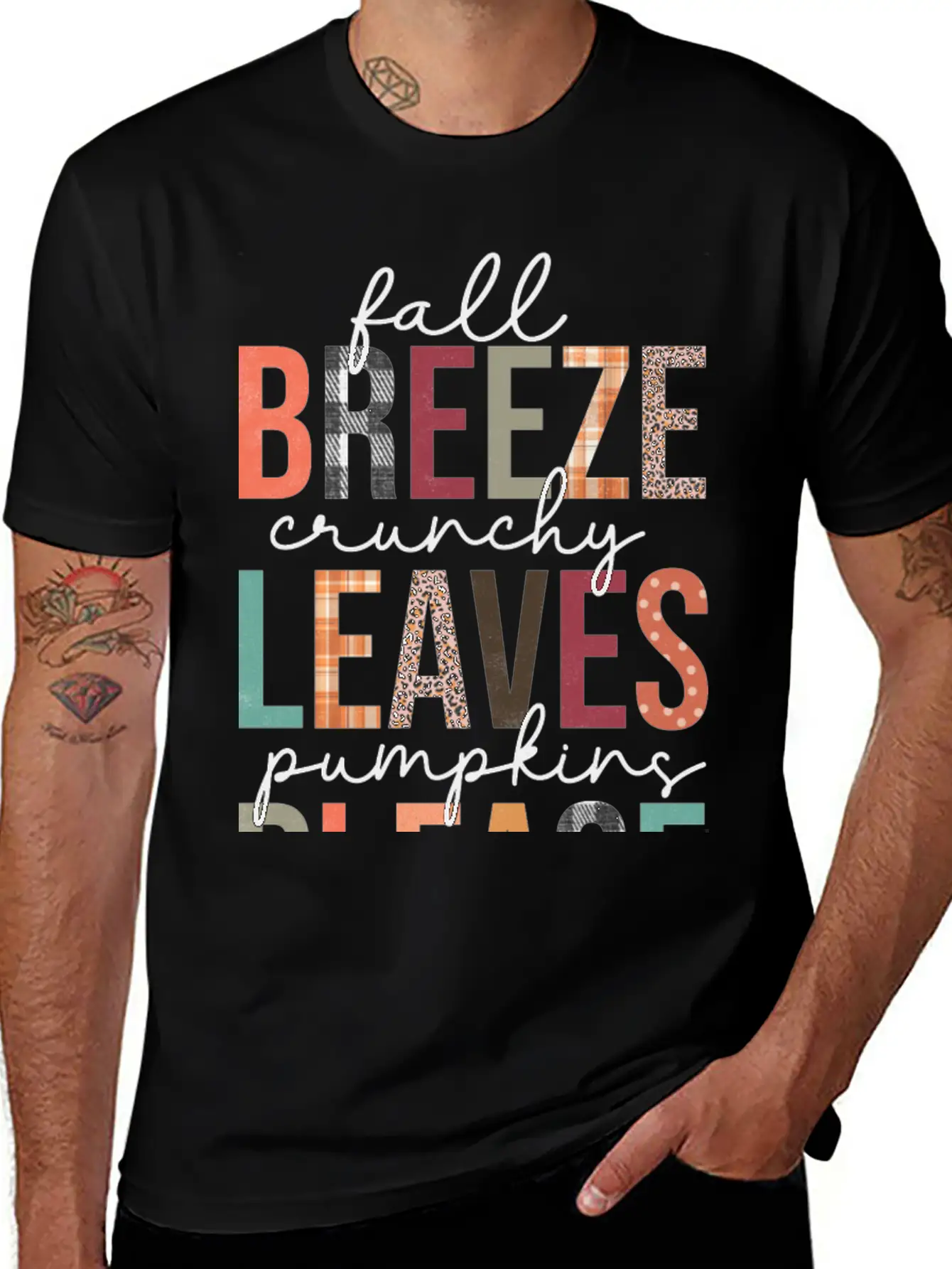 Fall Breeze Crunchy Leaves Pumpkins Please Classic Cotton Tee – Unisex Comfort For Any Season