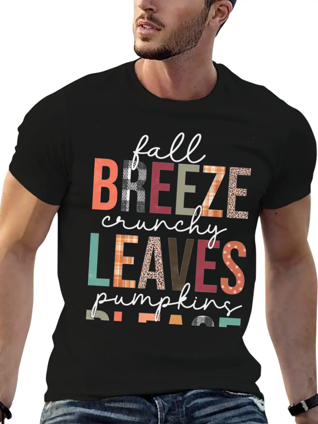 Fall Breeze Crunchy Leaves Pumpkins Please Classic Cotton Tee – Unisex Comfort For Any Season
