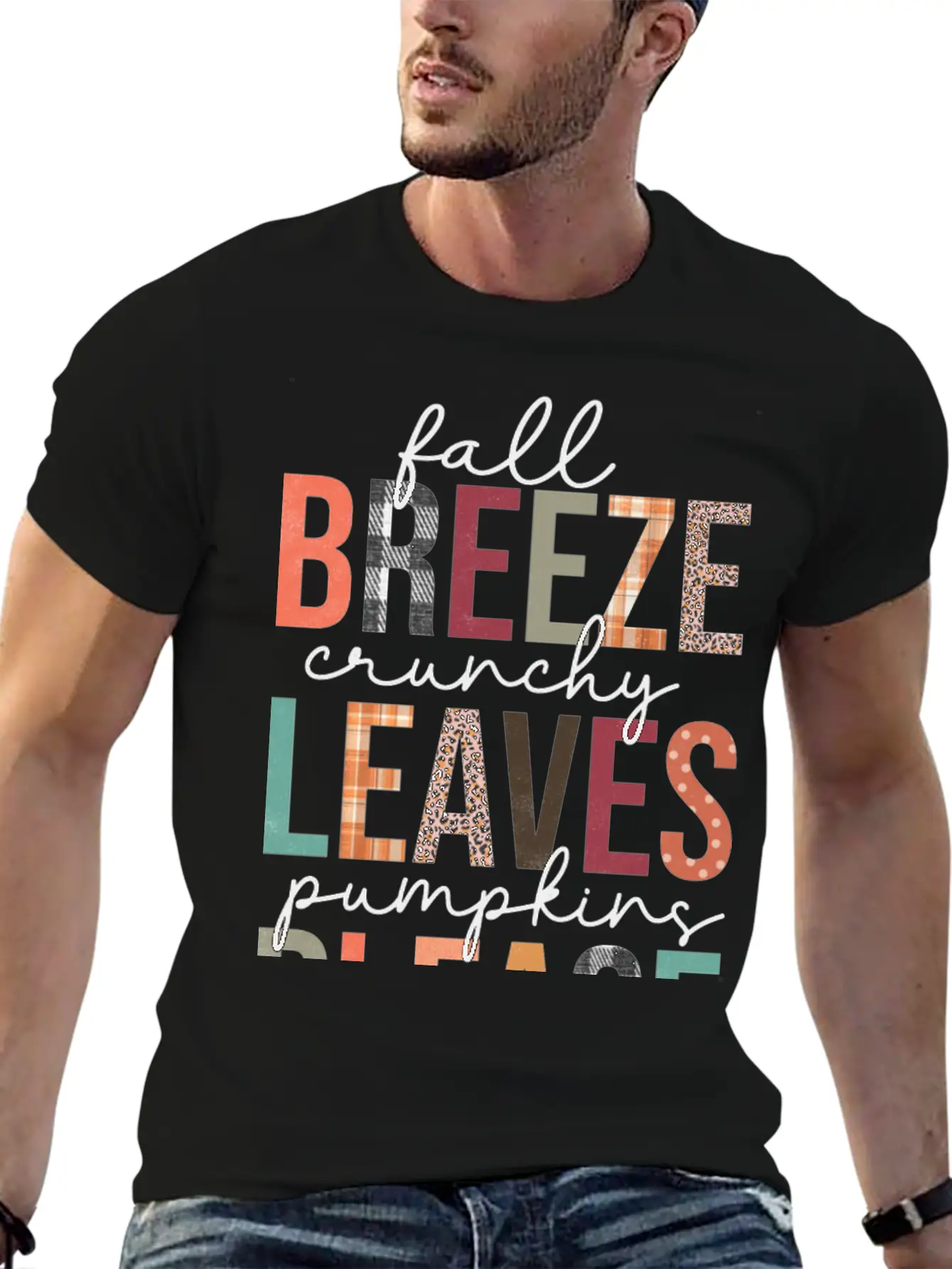 Fall Breeze Crunchy Leaves Pumpkins Please Classic Cotton Tee – Unisex Comfort For Any Season