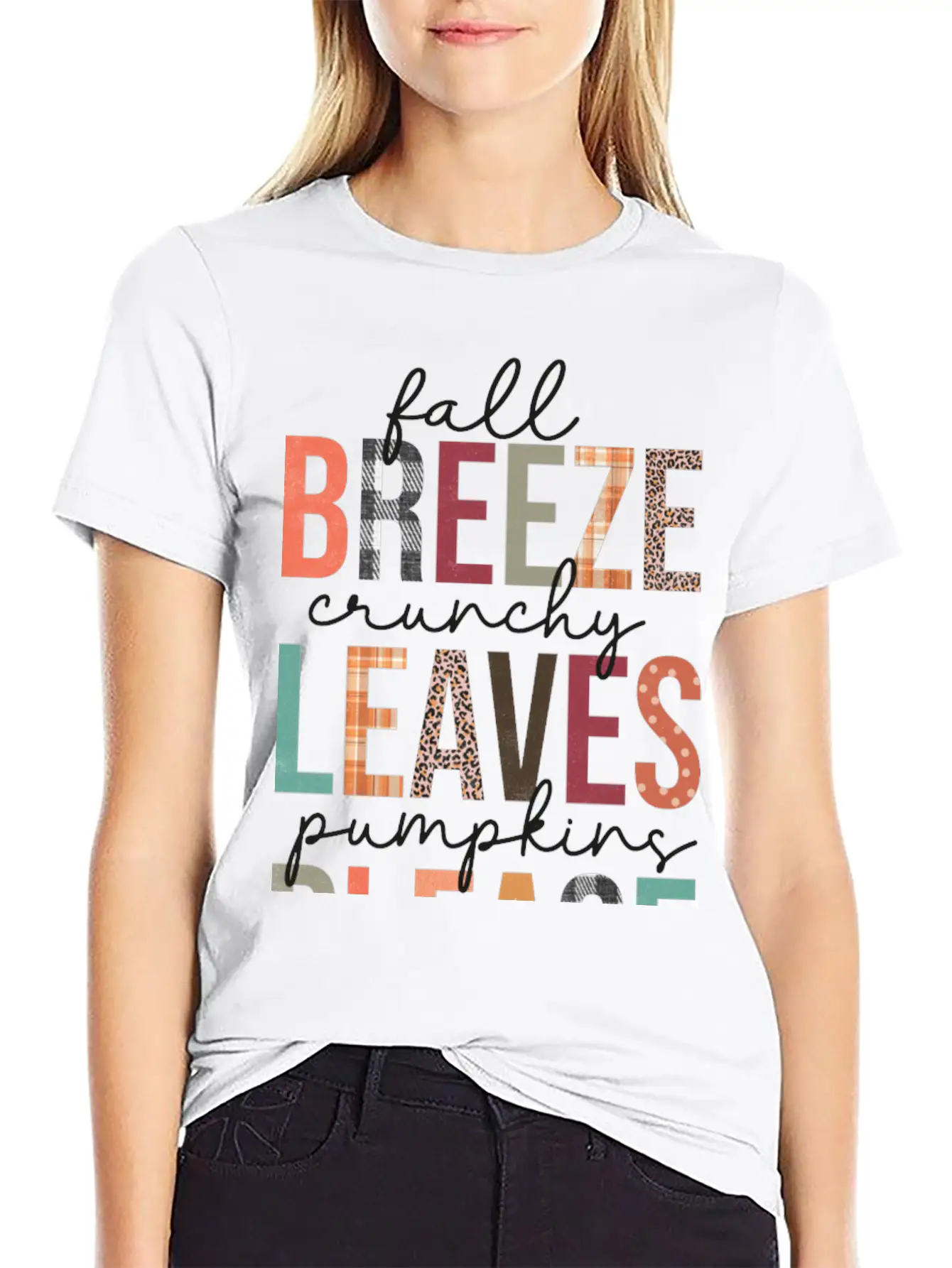 Fall Breeze Crunchy Leaves Pumpkins Please Classic Cotton Tee – Unisex Comfort For Any Season