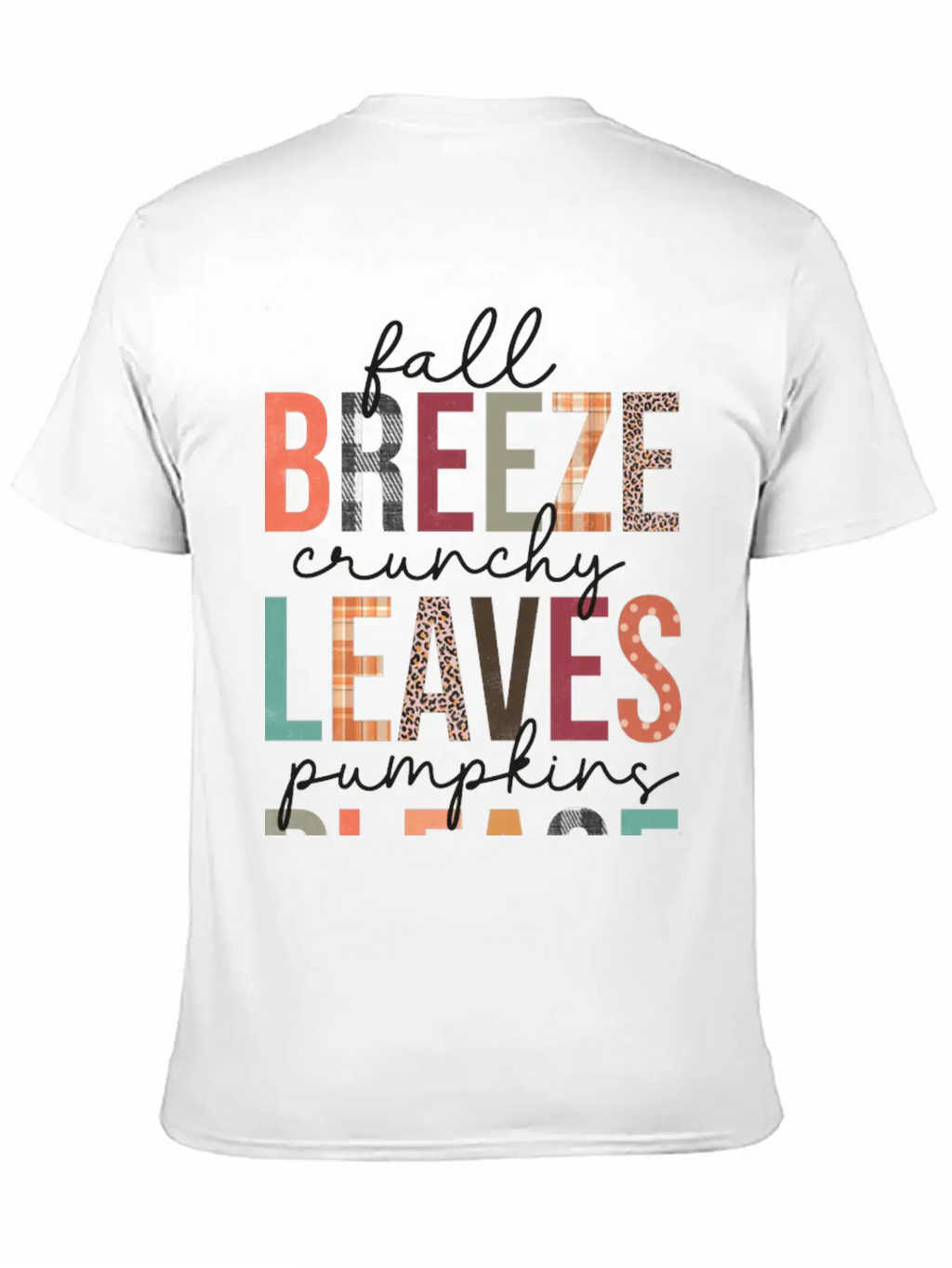 Fall Breeze Crunchy Leaves Pumpkins Please Classic Cotton Tee – Unisex Comfort For Any Season