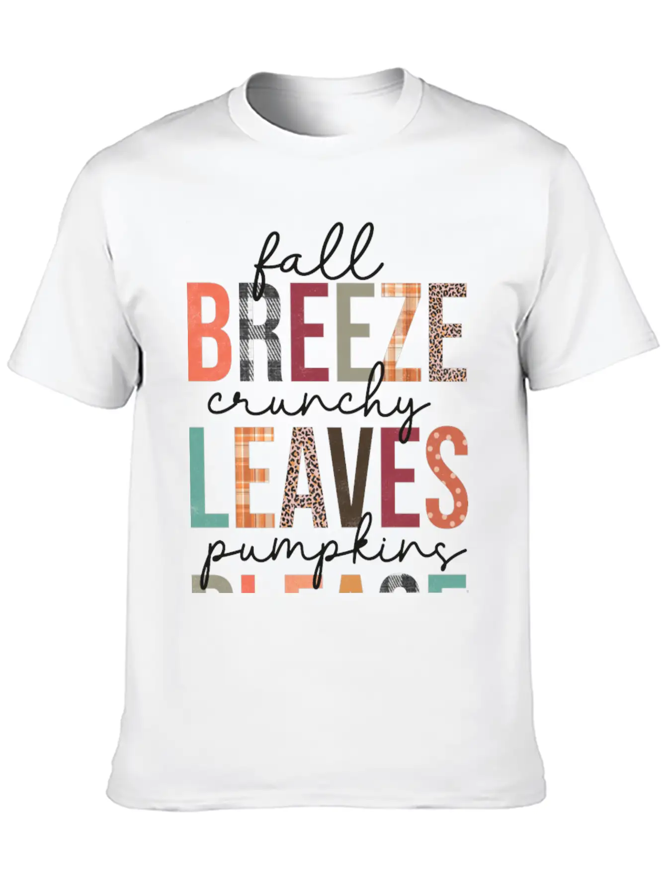 Fall Breeze Crunchy Leaves Pumpkins Please Classic Cotton Tee – Unisex Comfort For Any Season