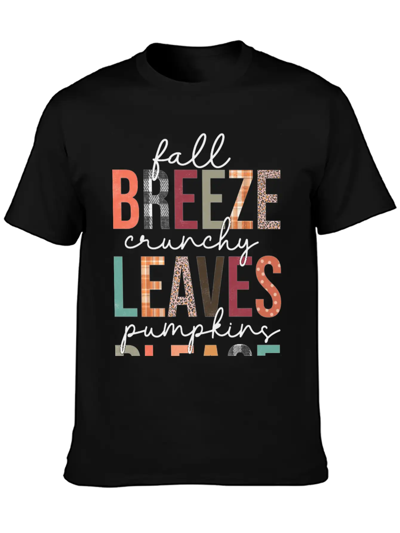 Fall Breeze Crunchy Leaves Pumpkins Please Classic Cotton Tee – Unisex Comfort For Any Season