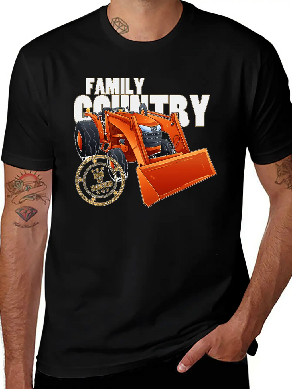 Family, Country & My Tractor Essential Cotton Tee For Daily Outfits – Unisex Style