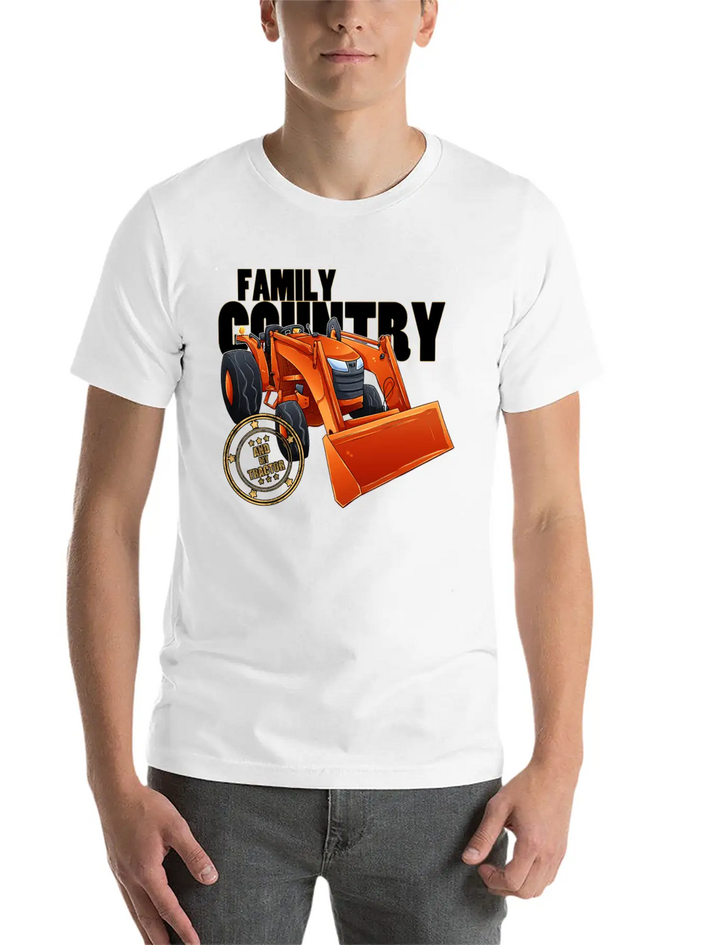 Family, Country & My Tractor Essential Cotton Tee For Daily Outfits – Unisex Style