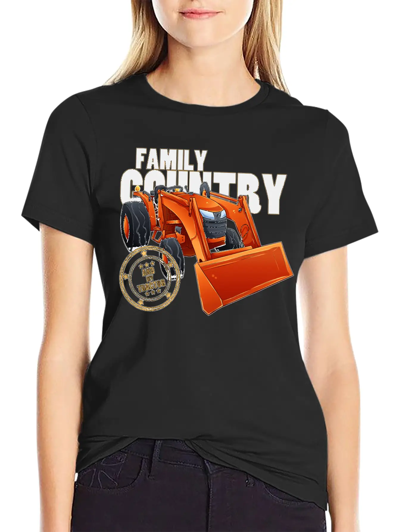 Family, Country & My Tractor Essential Cotton Tee For Daily Outfits – Unisex Style