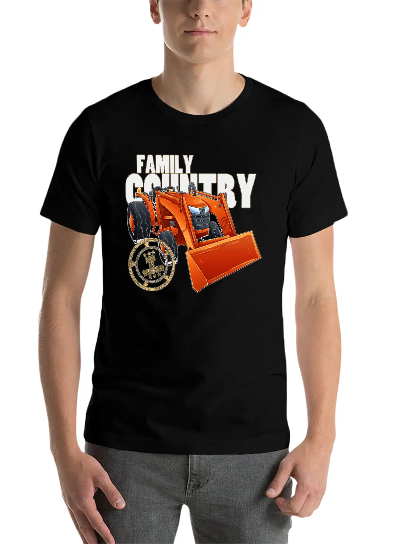 Family, Country & My Tractor Essential Cotton Tee For Daily Outfits – Unisex Style
