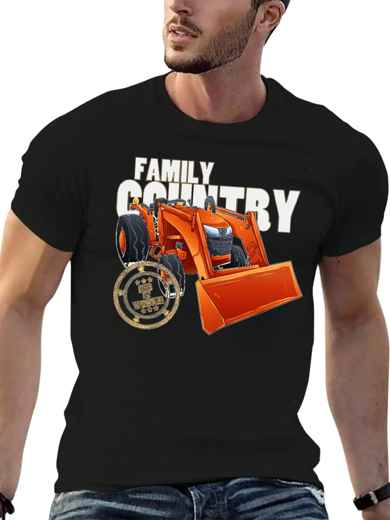 Family, Country & My Tractor Essential Cotton Tee For Daily Outfits – Unisex Style