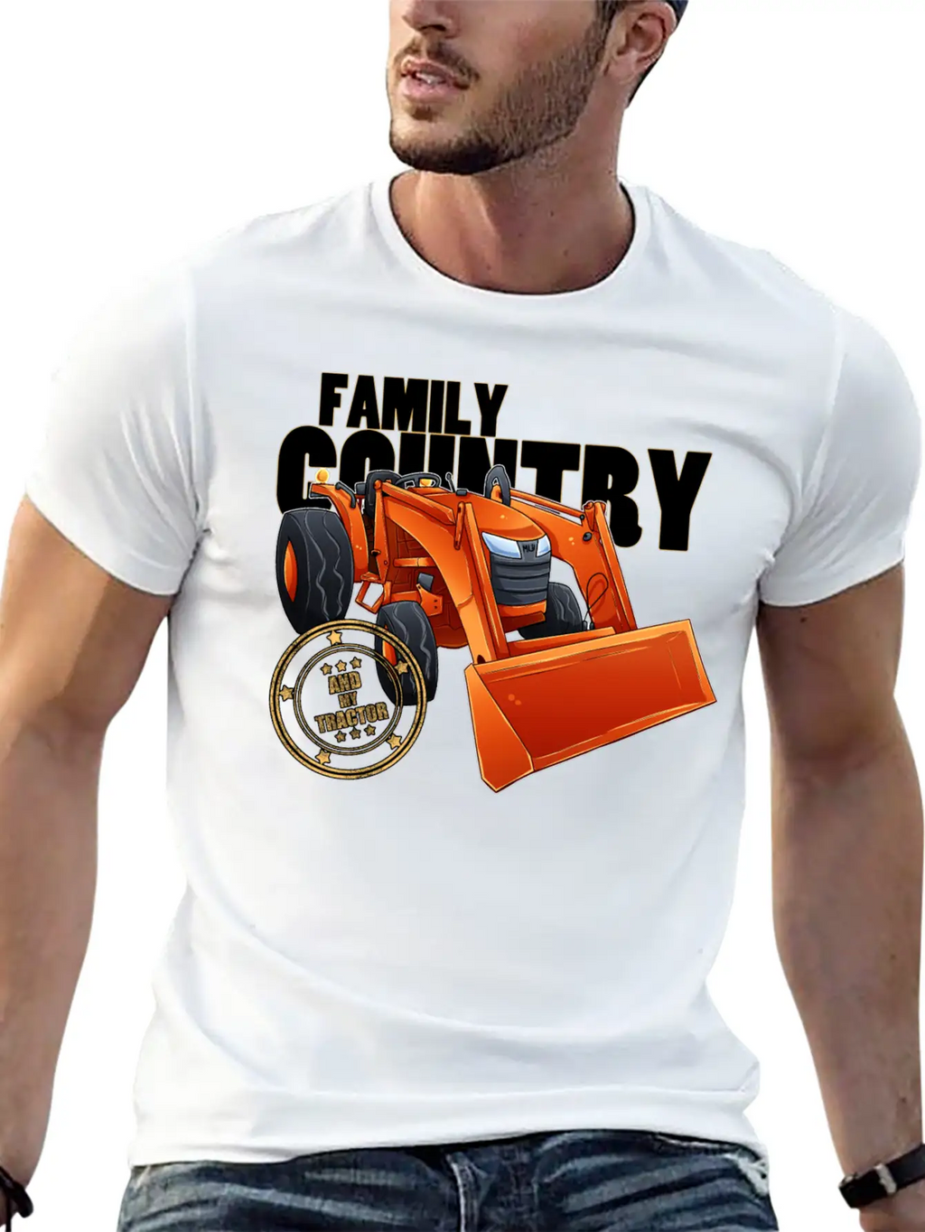 Family, Country & My Tractor Essential Cotton Tee For Daily Outfits – Unisex Style