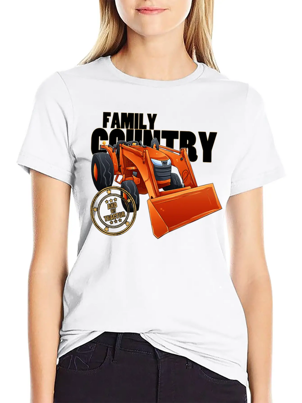 Family, Country & My Tractor Essential Cotton Tee For Daily Outfits – Unisex Style