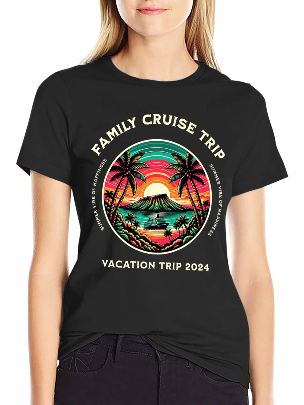 Family Cruise Ship Vacation Trip Modern Fit Casual T-Shirt – Clean And Versatile Design