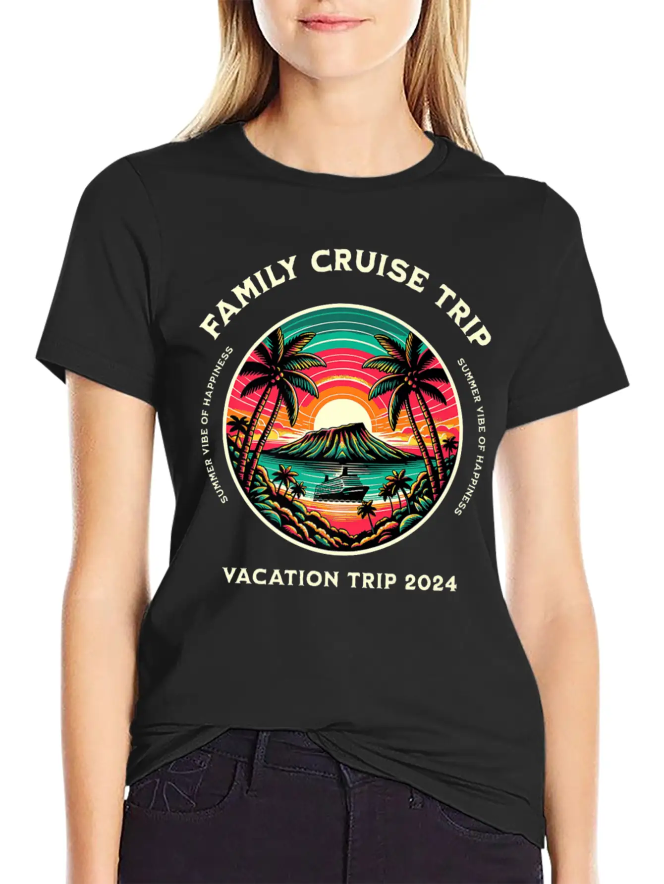 Family Cruise Ship Vacation Trip Modern Fit Casual T-Shirt – Clean And Versatile Design