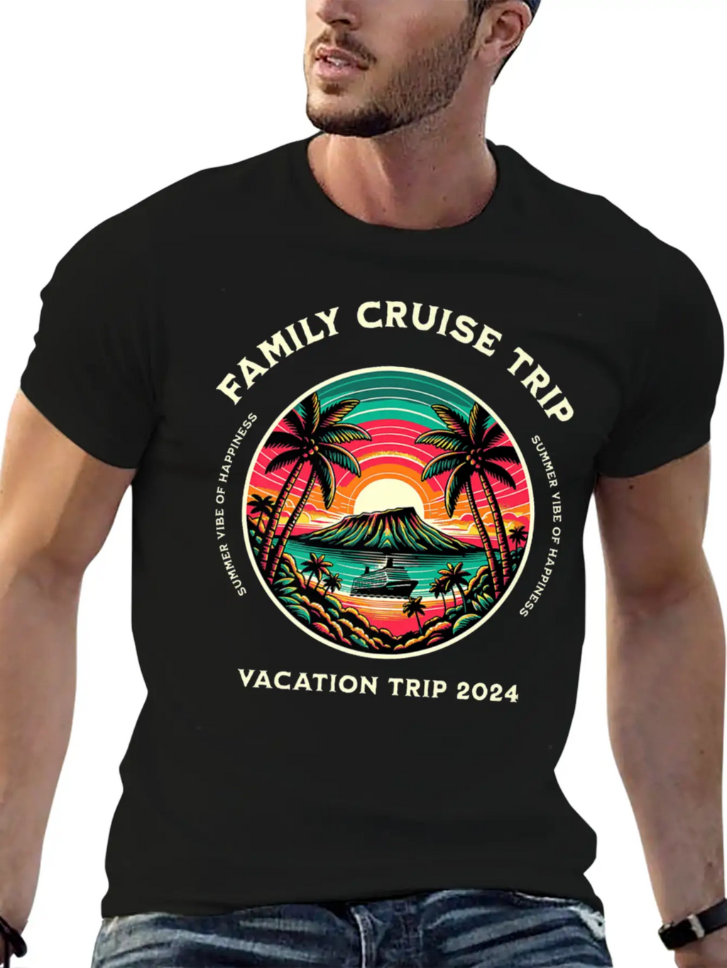 Family Cruise Ship Vacation Trip Modern Fit Casual T-Shirt – Clean And Versatile Design