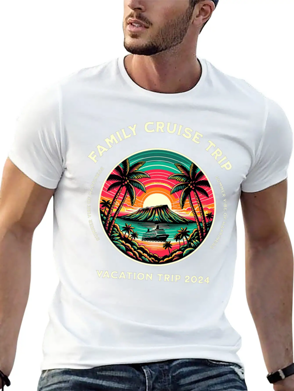 Family Cruise Ship Vacation Trip Modern Fit Casual T-Shirt – Clean And Versatile Design