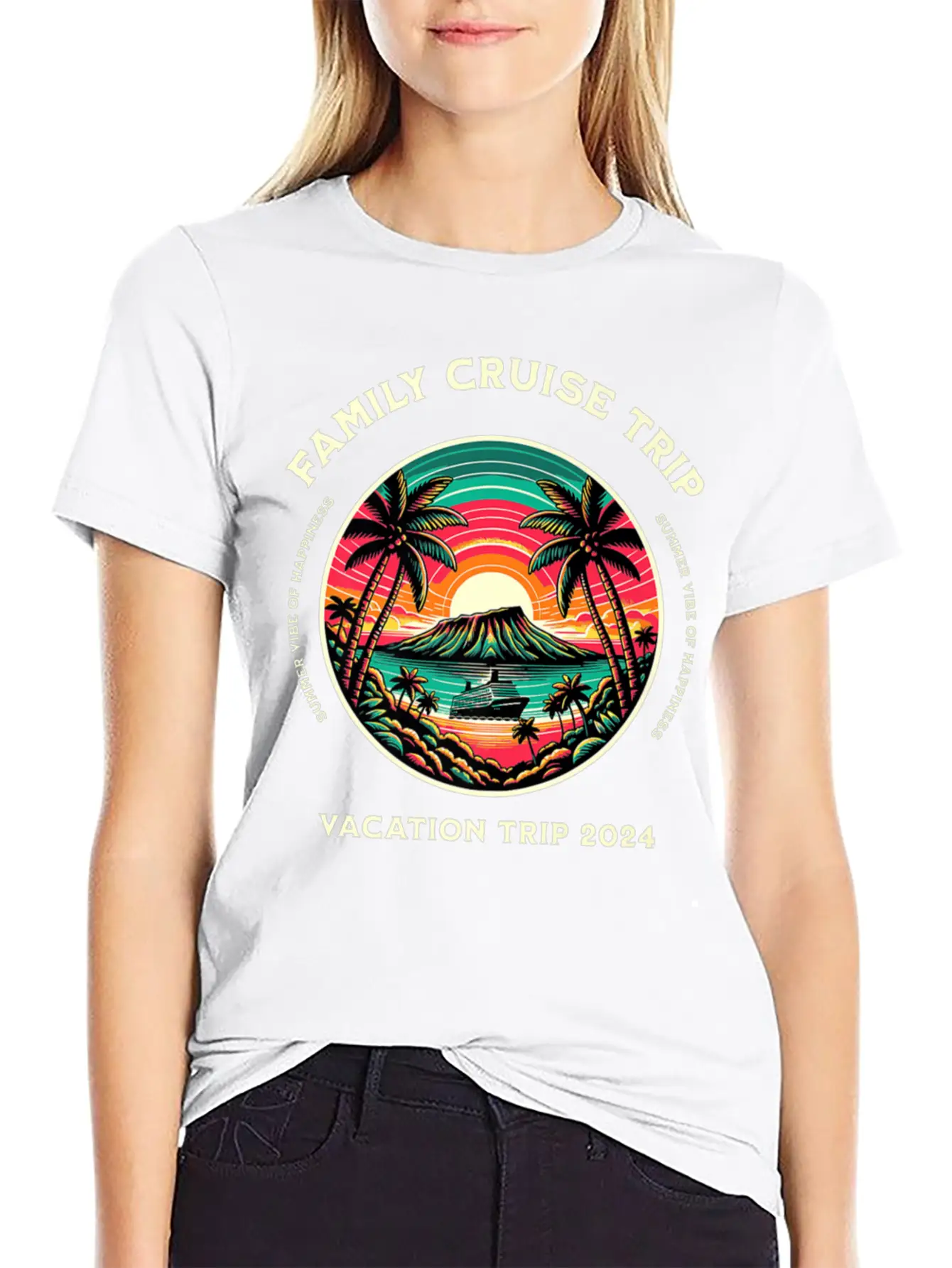 Family Cruise Ship Vacation Trip Modern Fit Casual T-Shirt – Clean And Versatile Design