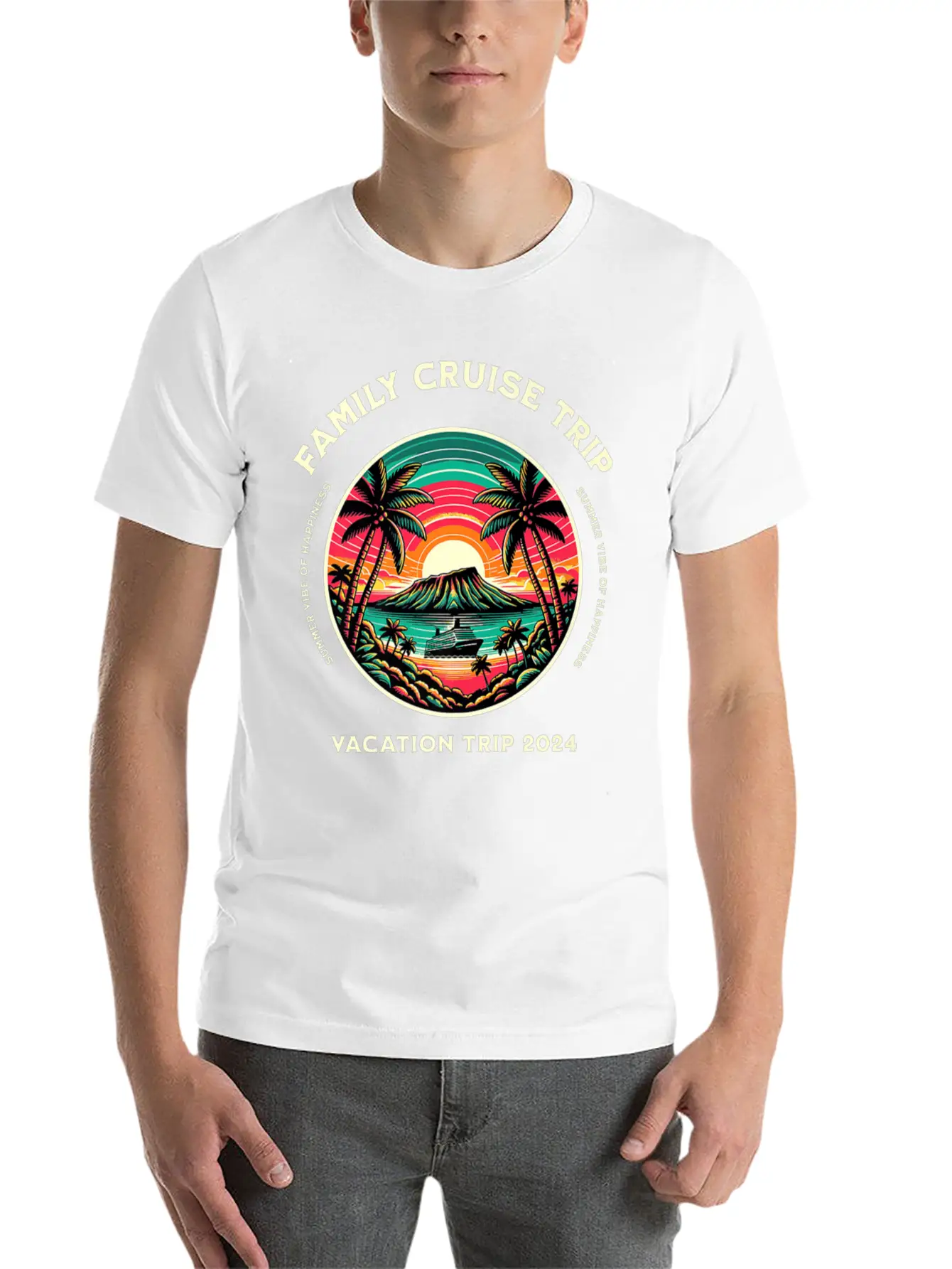 Family Cruise Ship Vacation Trip Modern Fit Casual T-Shirt – Clean And Versatile Design