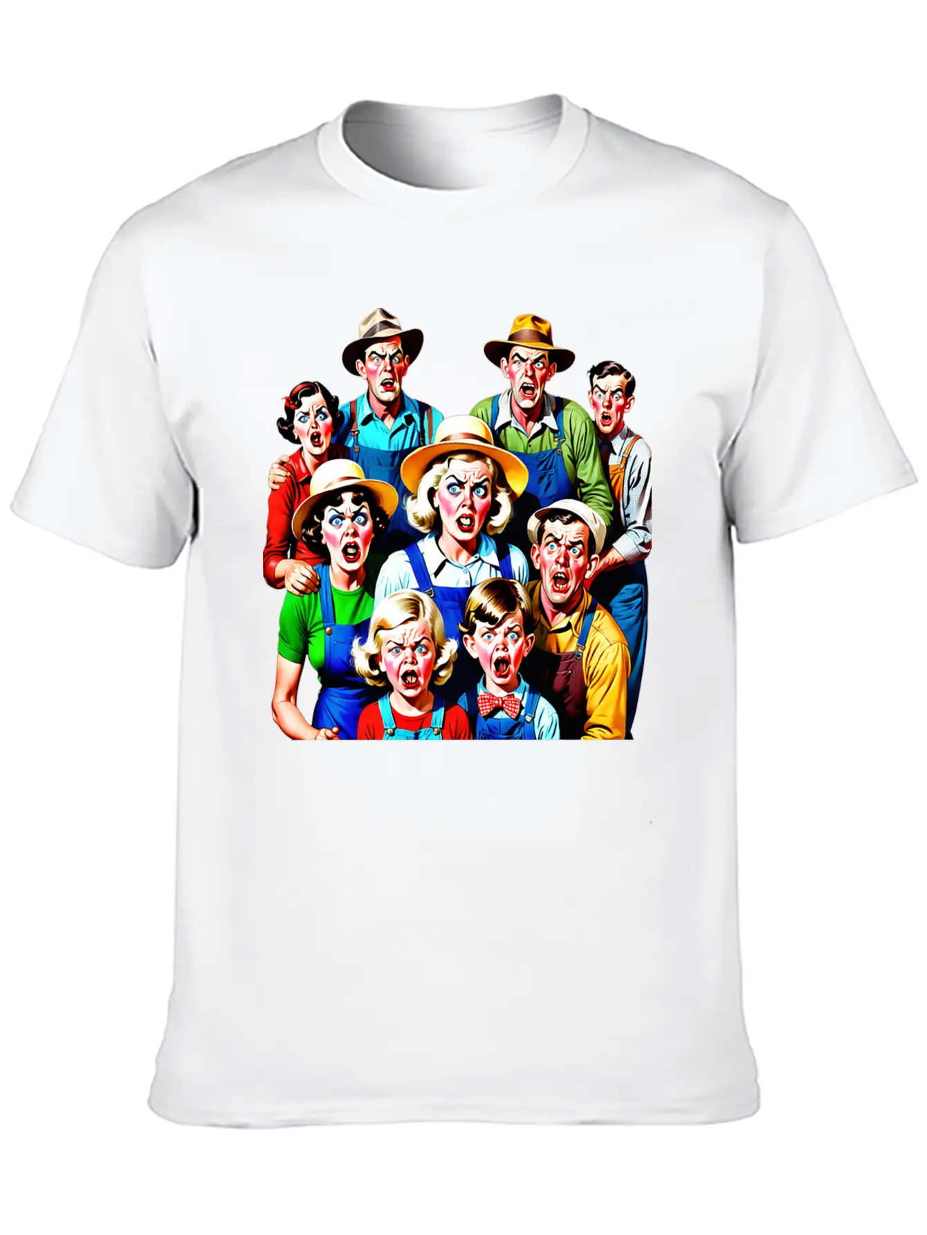 Family Of Stressed People From The Countryside Timeless Short Sleeve Tee – Comfy And Minimalist Design