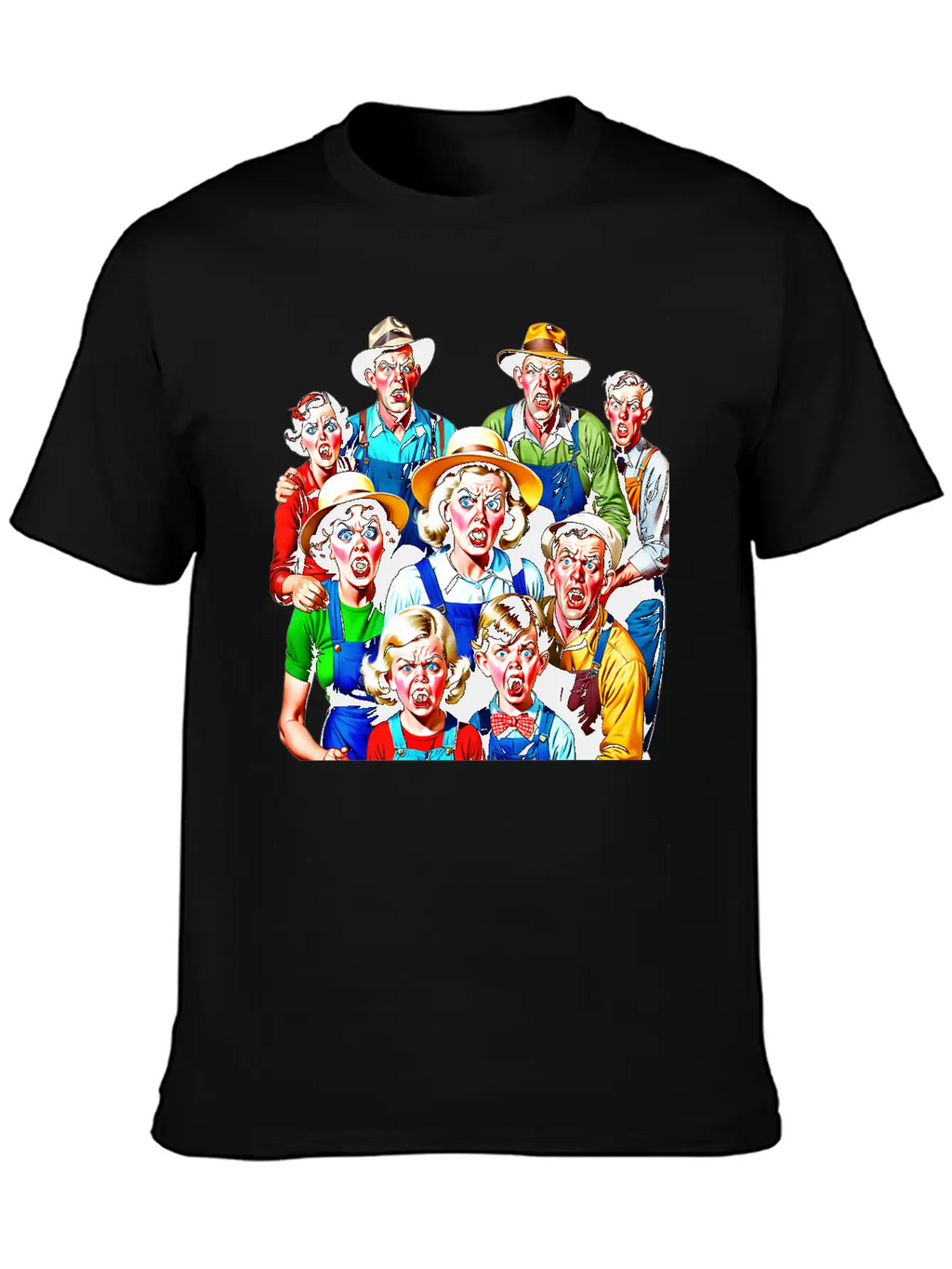 Family Of Stressed People From The Countryside Timeless Short Sleeve Tee – Comfy And Minimalist Design