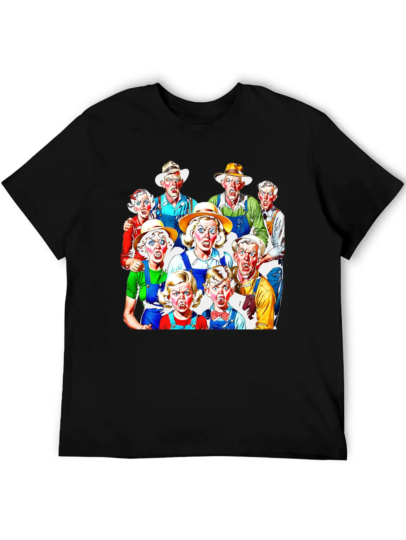 Family Of Stressed People From The Countryside Timeless Short Sleeve Tee – Comfy And Minimalist Design