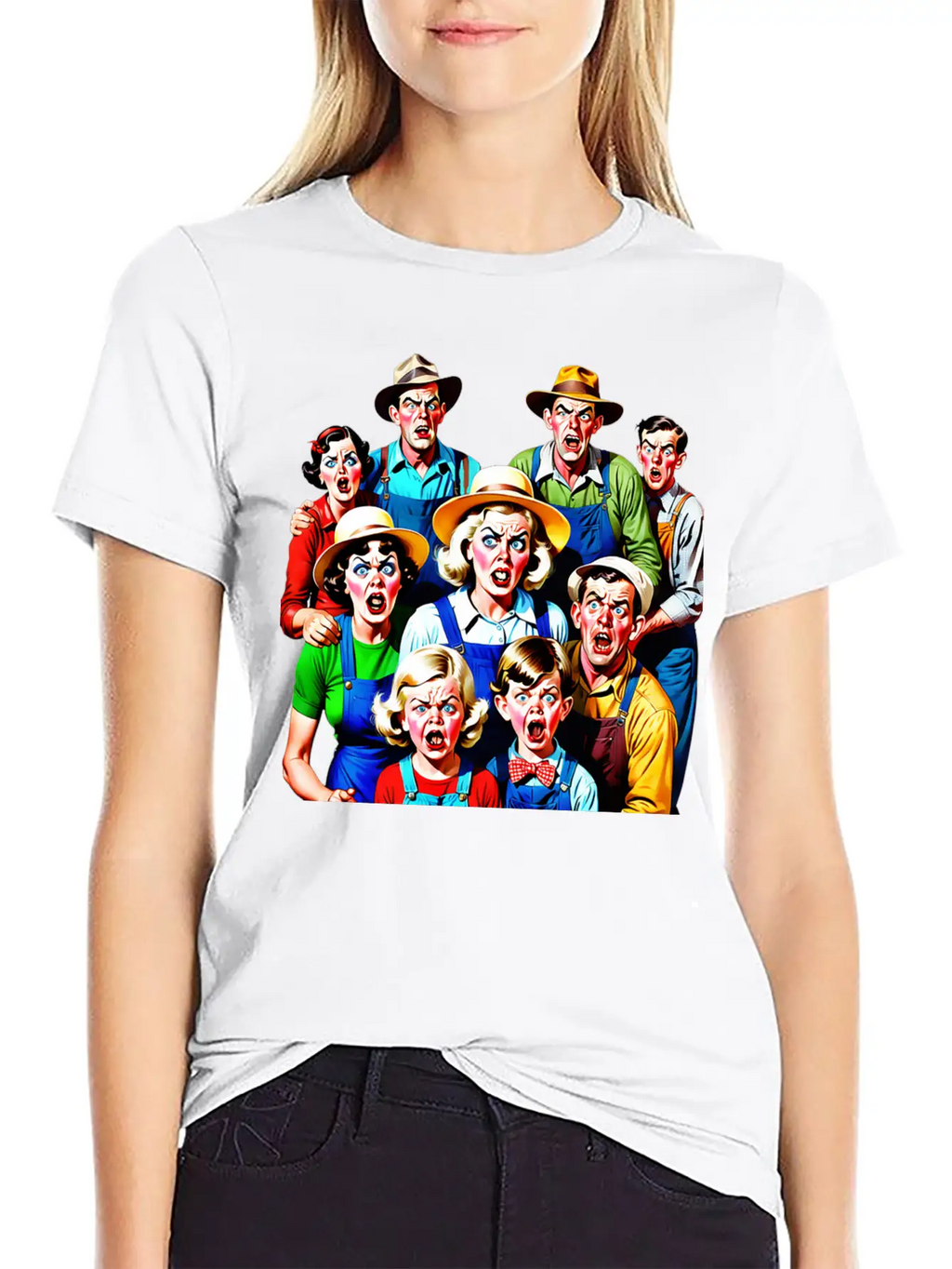 Family Of Stressed People From The Countryside Timeless Short Sleeve Tee – Comfy And Minimalist Design