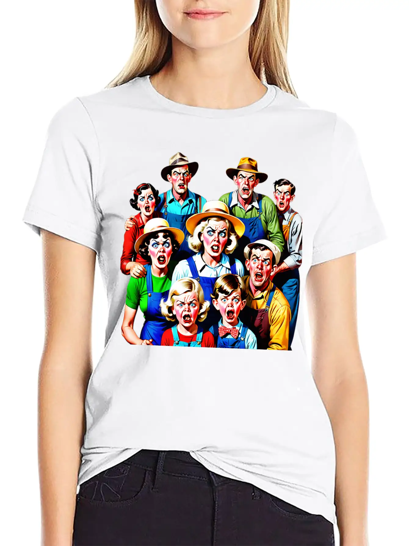 Family Of Stressed People From The Countryside Timeless Short Sleeve Tee – Comfy And Minimalist Design