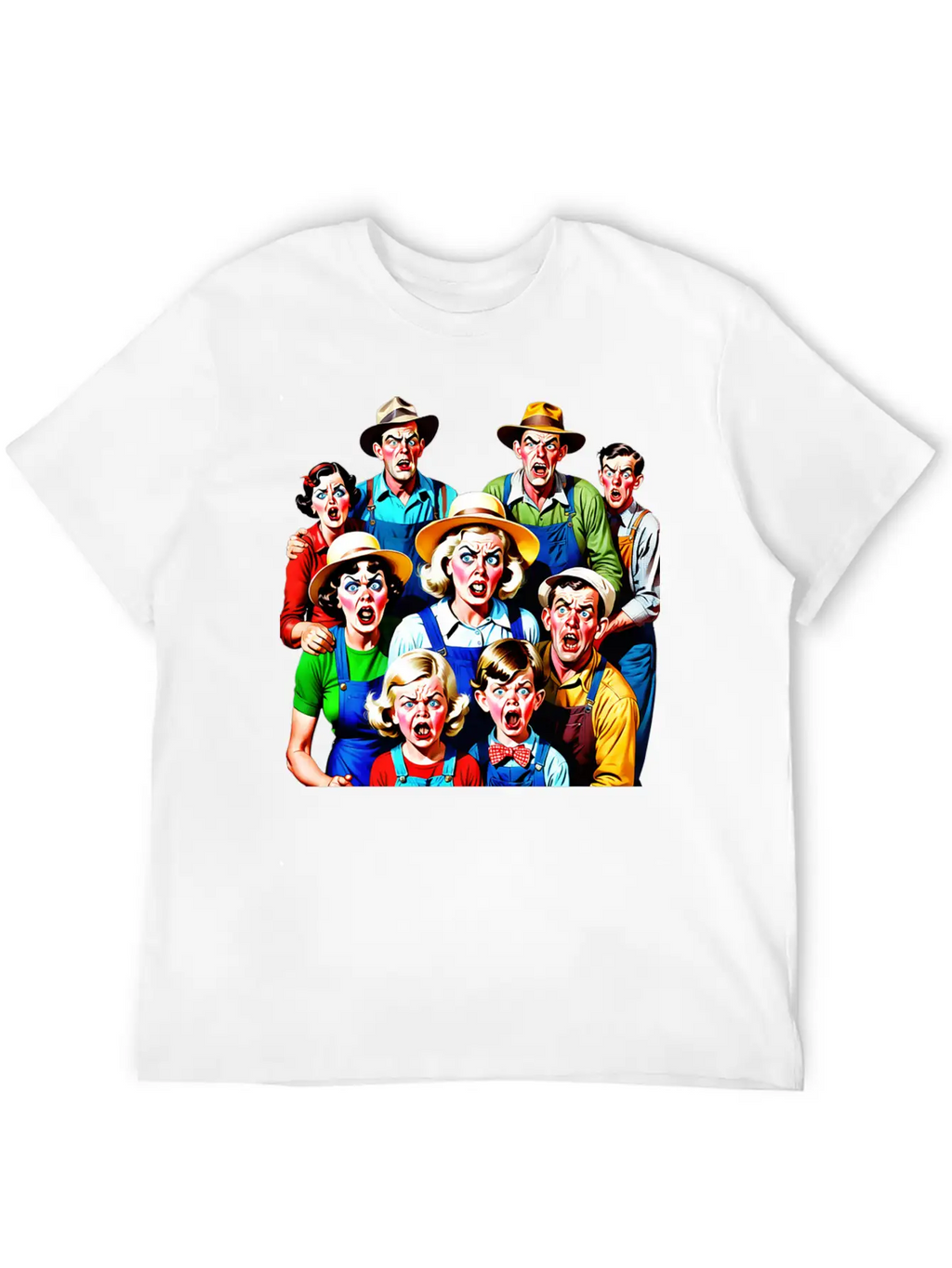 Family Of Stressed People From The Countryside Timeless Short Sleeve Tee – Comfy And Minimalist Design