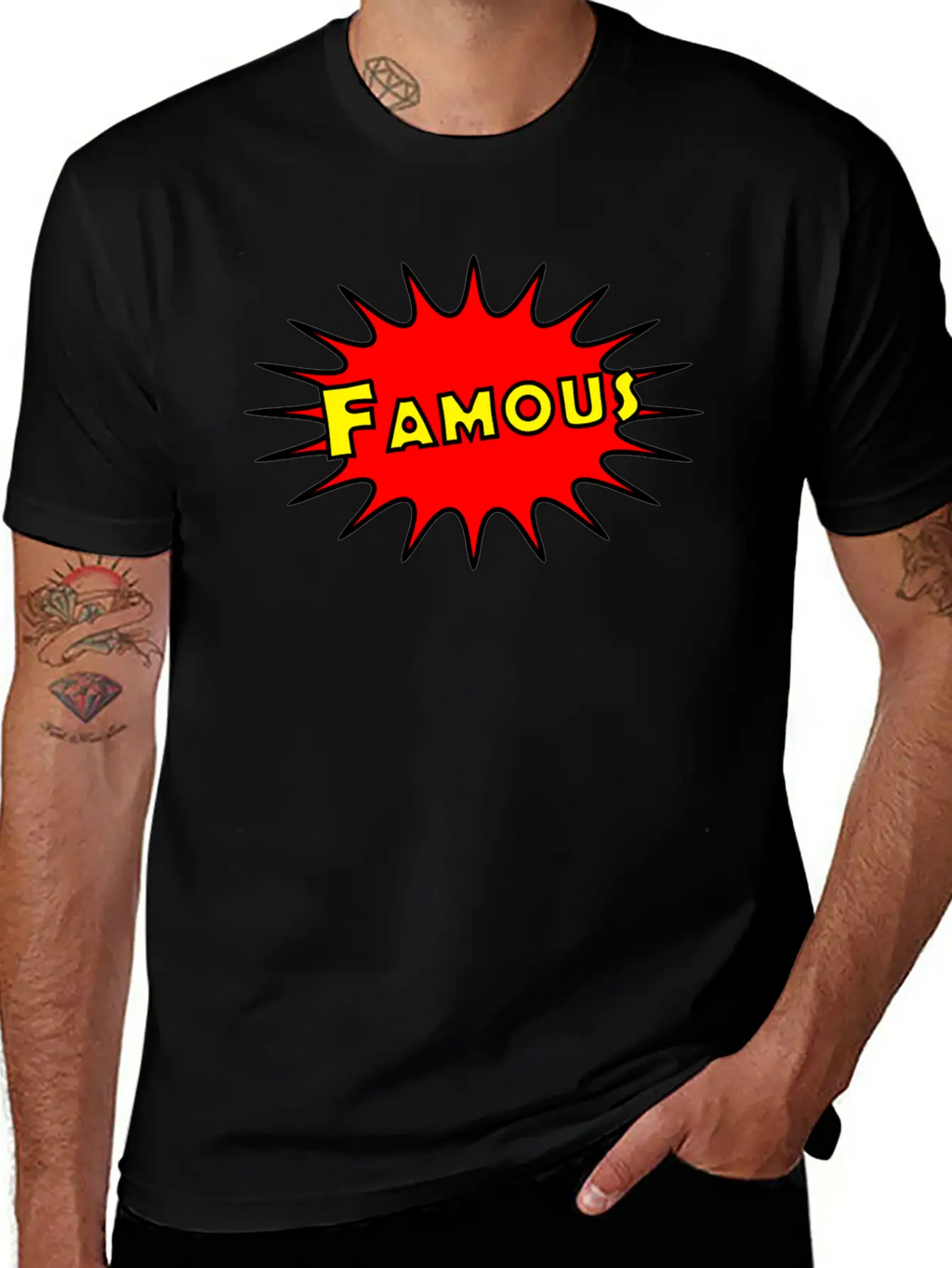 Famous - Comic Breathable Graphic T-Shirt – Perfect For Casual Days