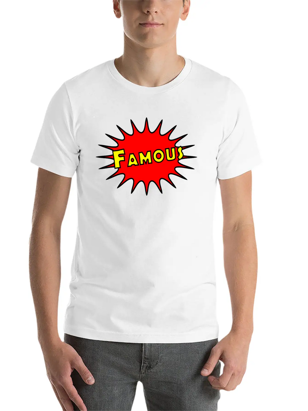 Famous - Comic Breathable Graphic T-Shirt – Perfect For Casual Days