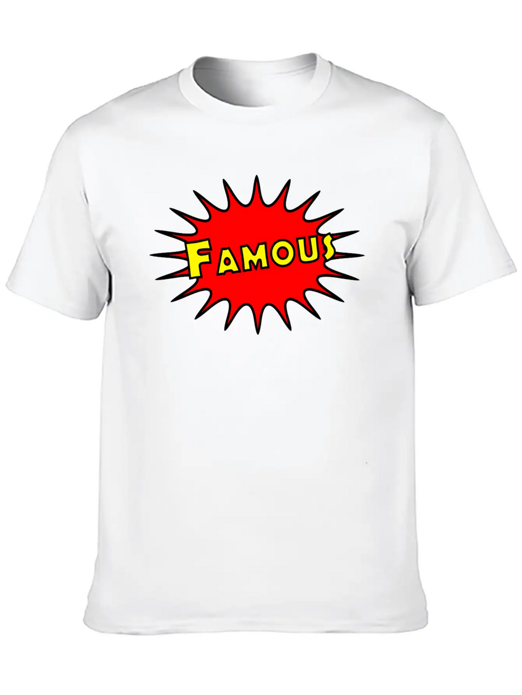 Famous - Comic Breathable Graphic T-Shirt – Perfect For Casual Days
