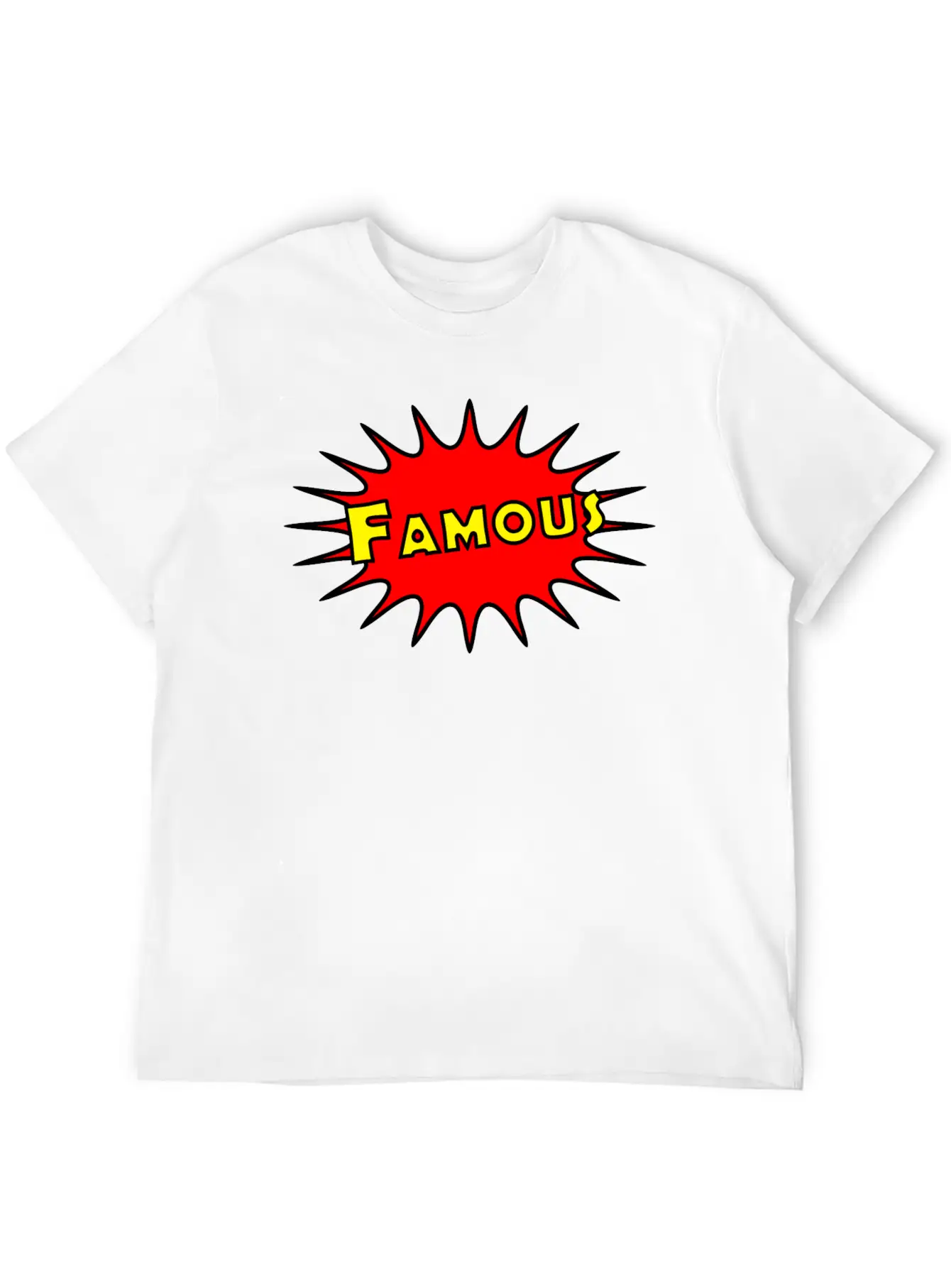 Famous - Comic Breathable Graphic T-Shirt – Perfect For Casual Days