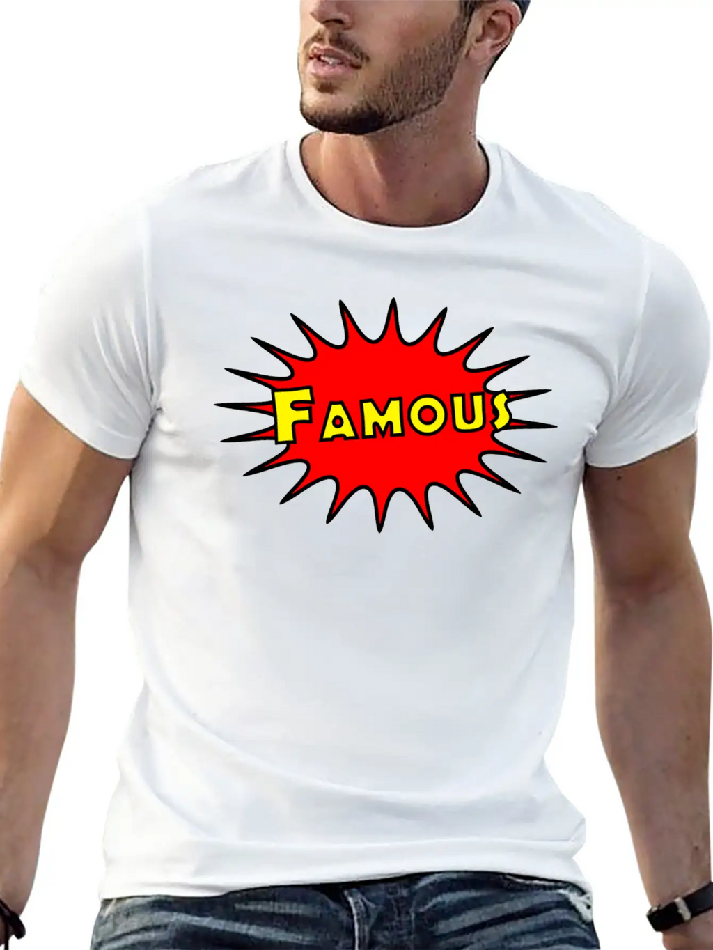 Famous - Comic Breathable Graphic T-Shirt – Perfect For Casual Days
