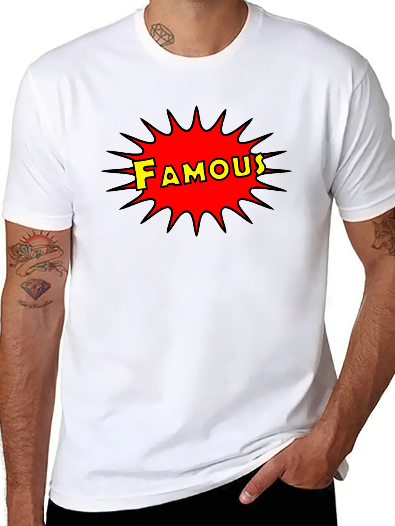 Famous - Comic Breathable Graphic T-Shirt – Perfect For Casual Days