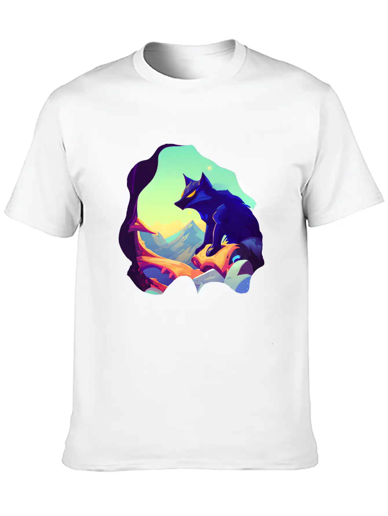 Fantasy Wolf Animal Classic Cotton Tee – Unisex Comfort For Any Season