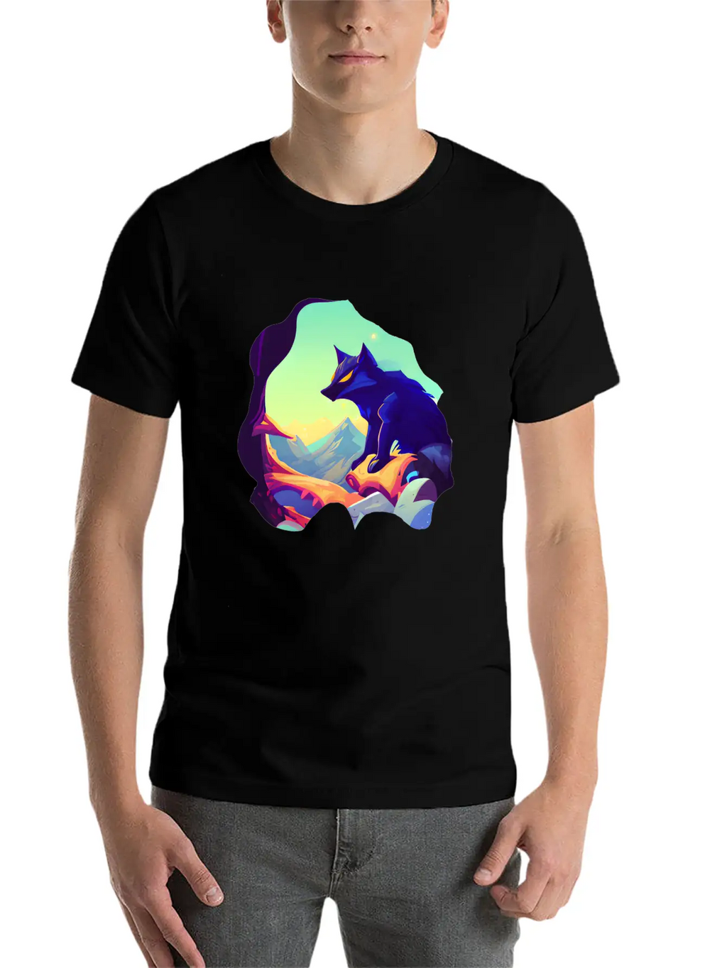 Fantasy Wolf Animal Classic Cotton Tee – Unisex Comfort For Any Season