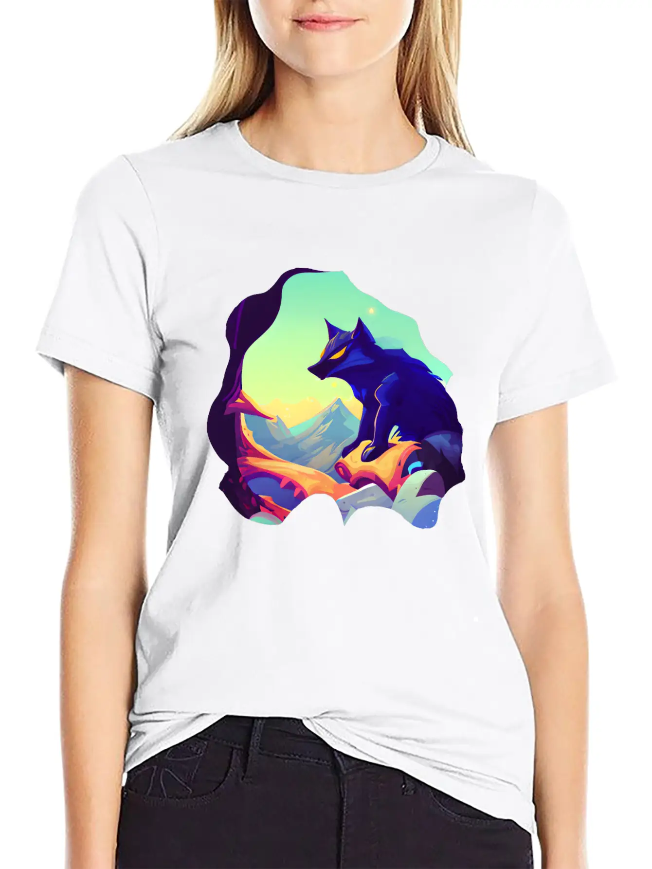 Fantasy Wolf Animal Classic Cotton Tee – Unisex Comfort For Any Season