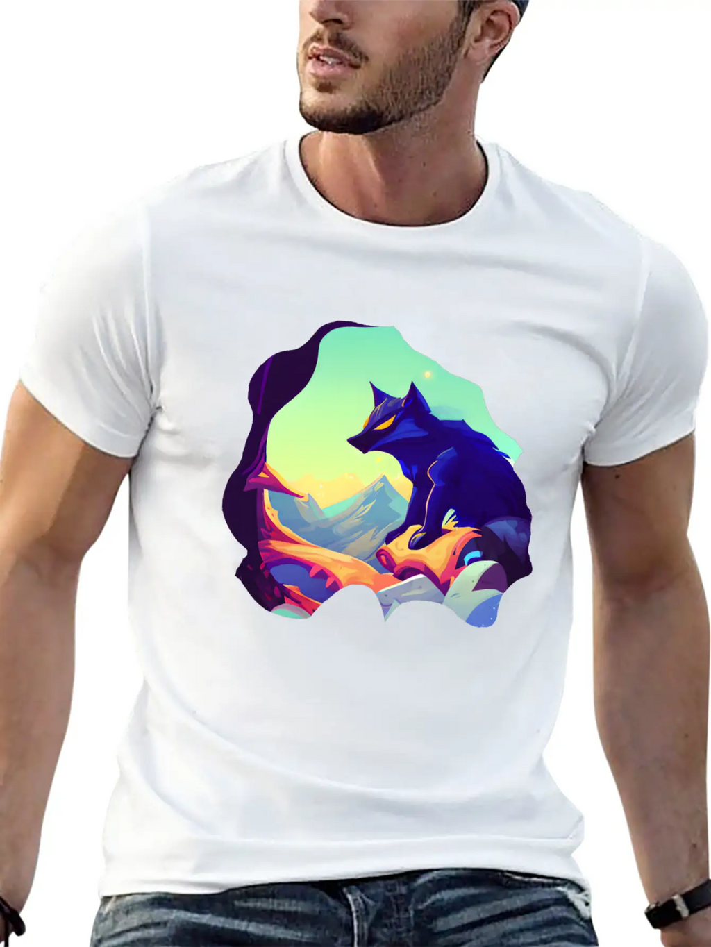 Fantasy Wolf Animal Classic Cotton Tee – Unisex Comfort For Any Season