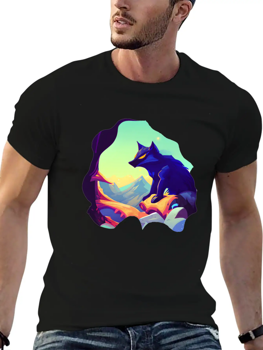Fantasy Wolf Animal Classic Cotton Tee – Unisex Comfort For Any Season