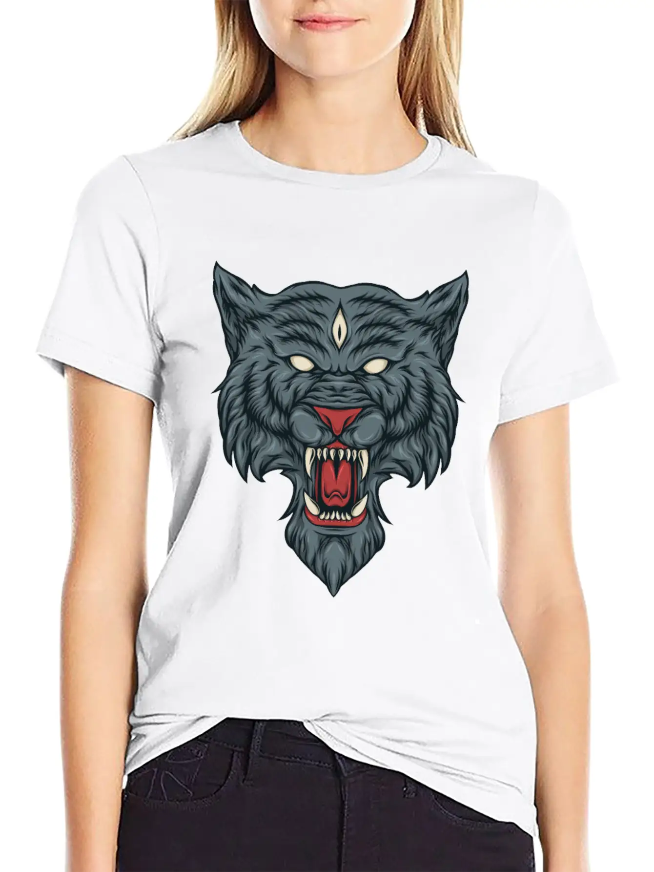 Fantasy Wolf Essential Cotton Tee For Daily Outfits – Unisex Style