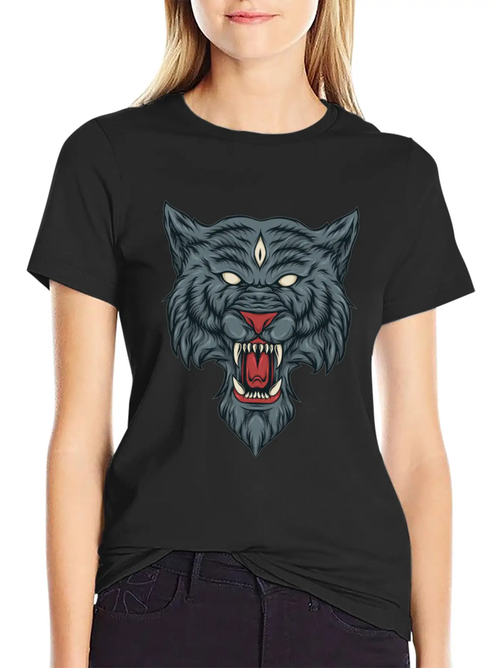 Fantasy Wolf Essential Cotton Tee For Daily Outfits – Unisex Style