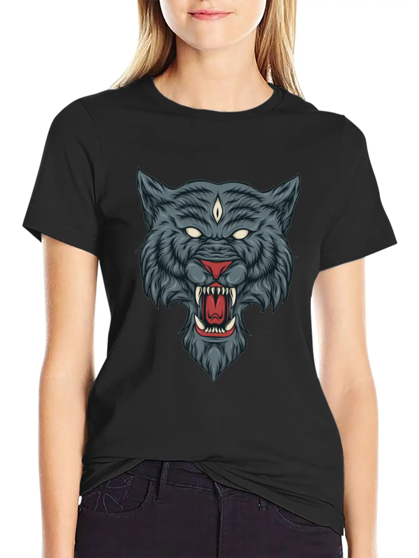 Fantasy Wolf Essential Cotton Tee For Daily Outfits – Unisex Style