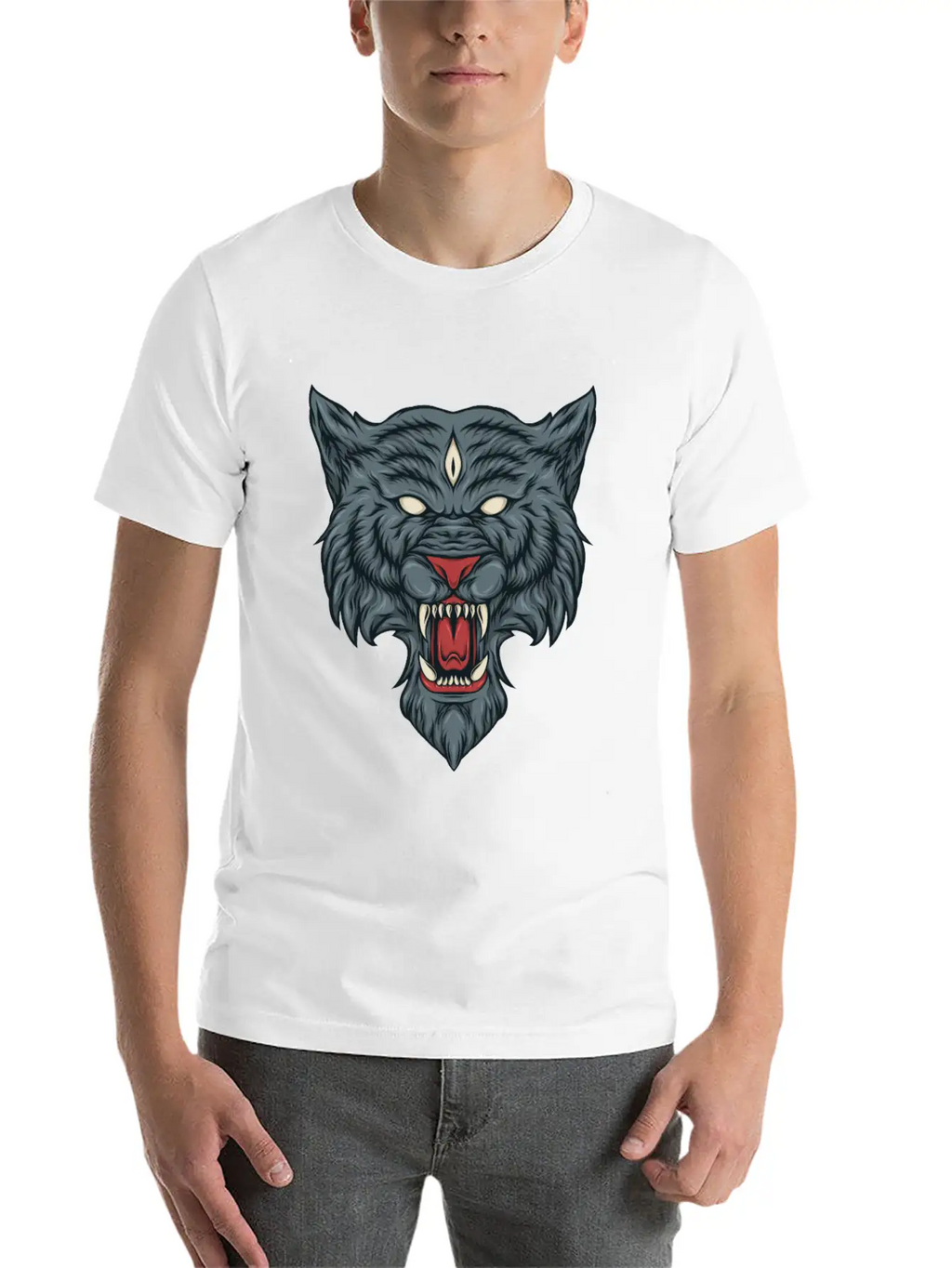 Fantasy Wolf Essential Cotton Tee For Daily Outfits – Unisex Style