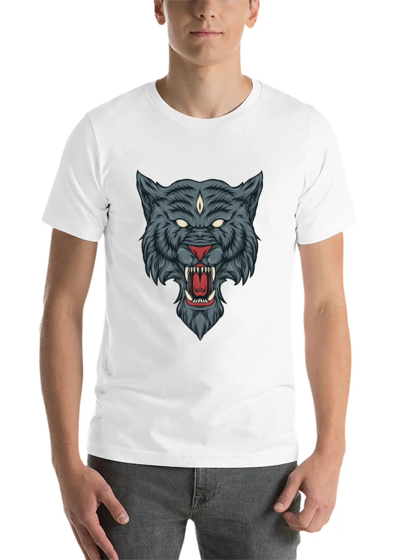 Fantasy Wolf Essential Cotton Tee For Daily Outfits – Unisex Style