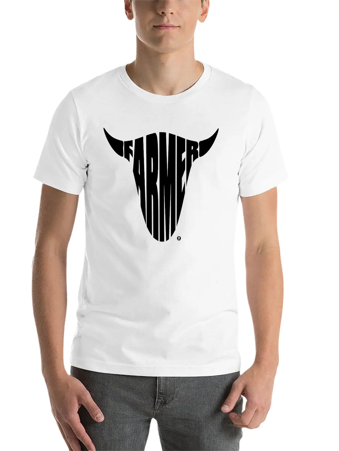 Farmer Farming Bull Skull Shirt Basic Graphic T-Shirt – Daily Comfort In Soft Cotton