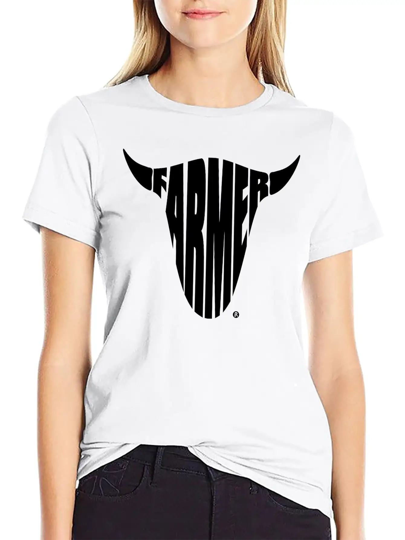 Farmer Farming Bull Skull Shirt Basic Graphic T-Shirt – Daily Comfort In Soft Cotton