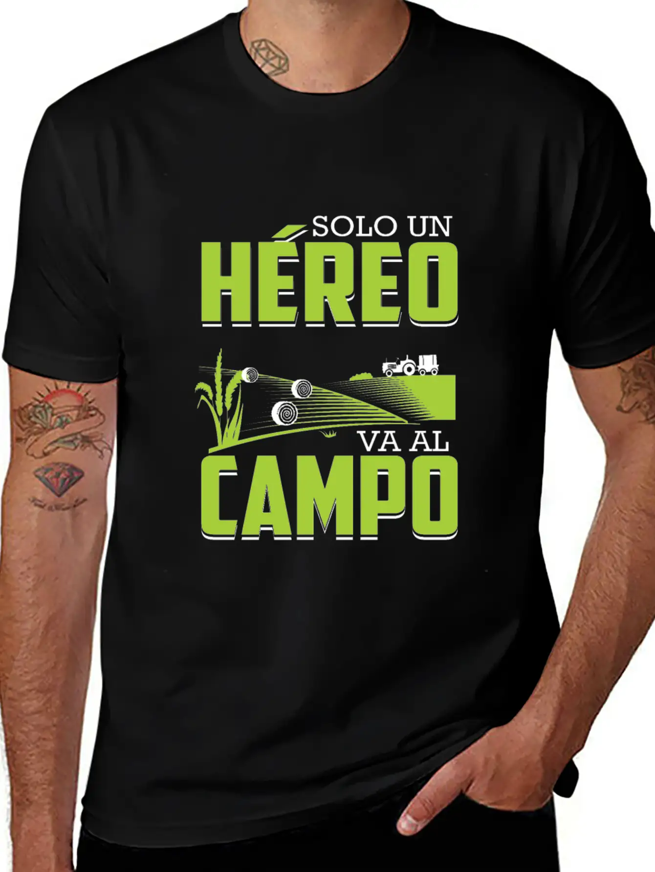 Farmer Only A Hero Drives Spanish In The Field Breathable Soft Cotton T-Shirt – Timeless Casual Look