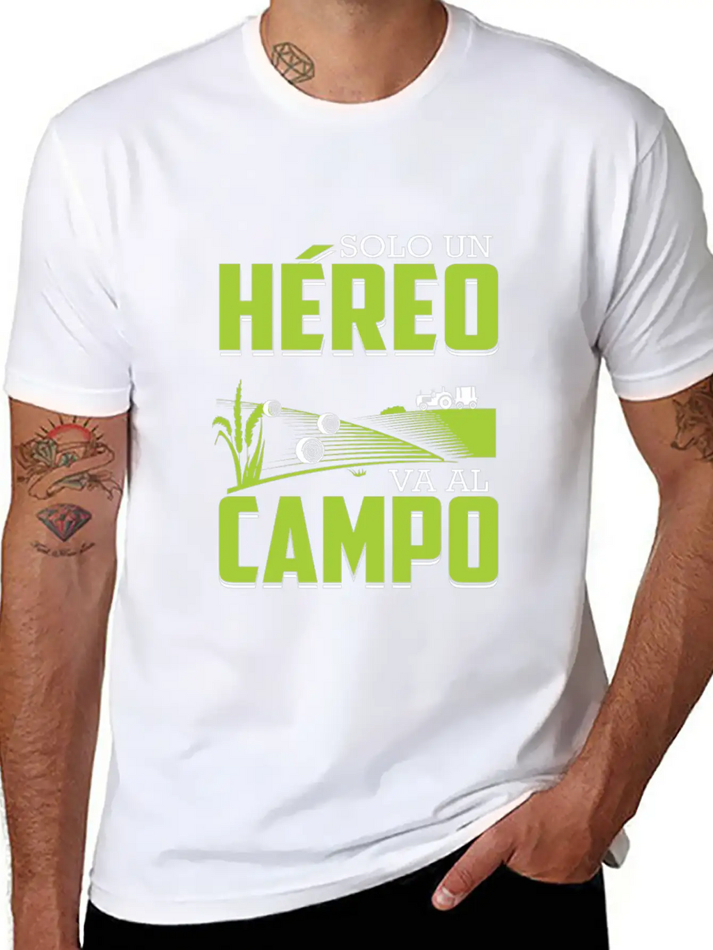 Farmer Only A Hero Drives Spanish In The Field Breathable Soft Cotton T-Shirt – Timeless Casual Look
