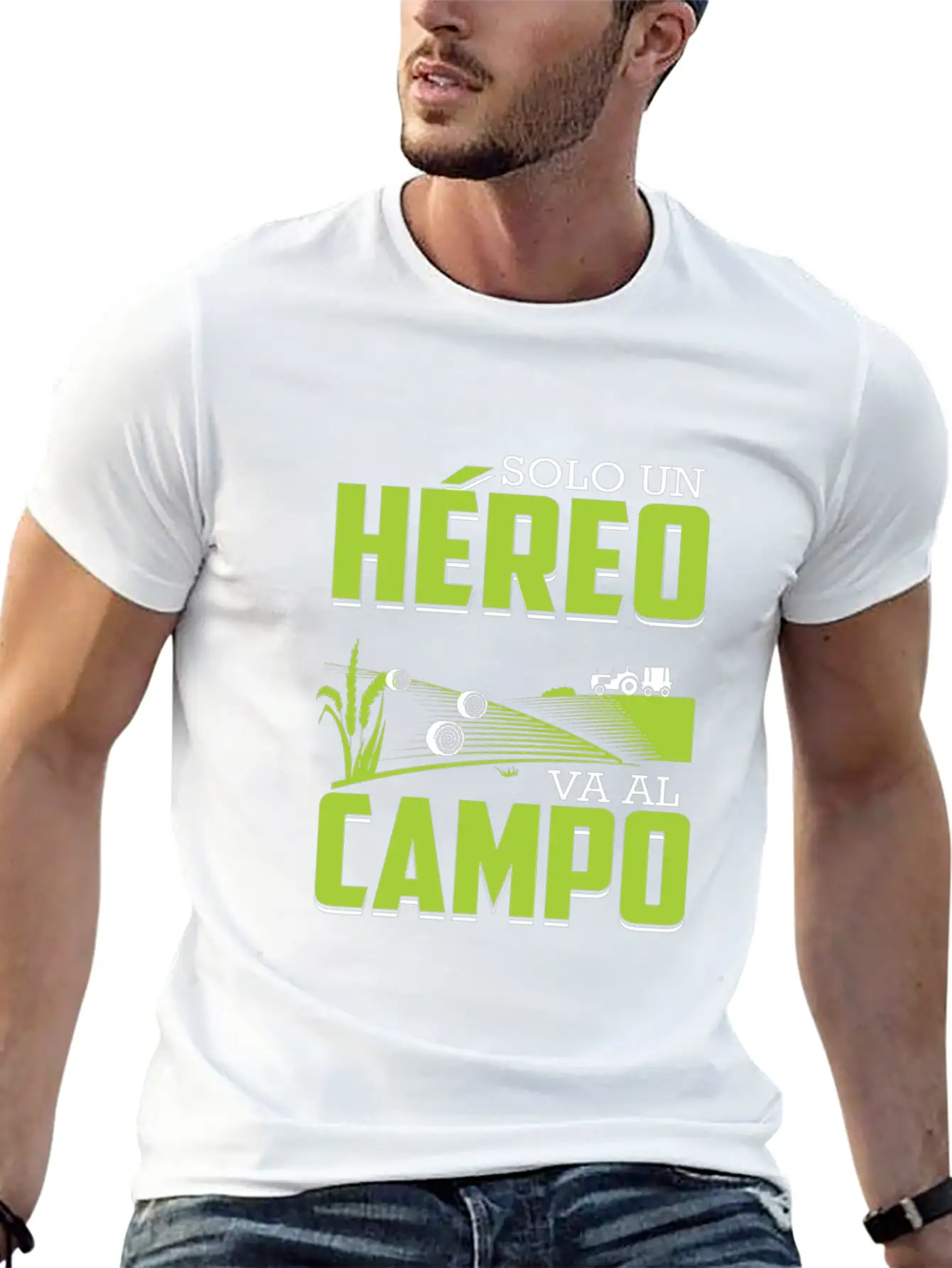 Farmer Only A Hero Drives Spanish In The Field Breathable Soft Cotton T-Shirt – Timeless Casual Look