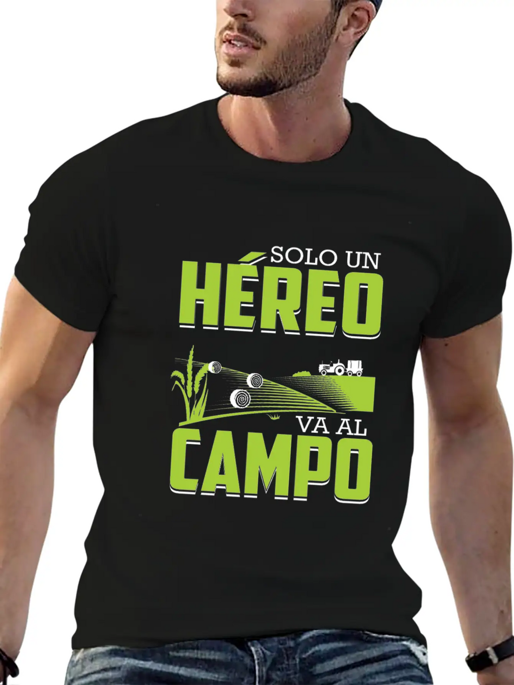 Farmer Only A Hero Drives Spanish In The Field Breathable Soft Cotton T-Shirt – Timeless Casual Look