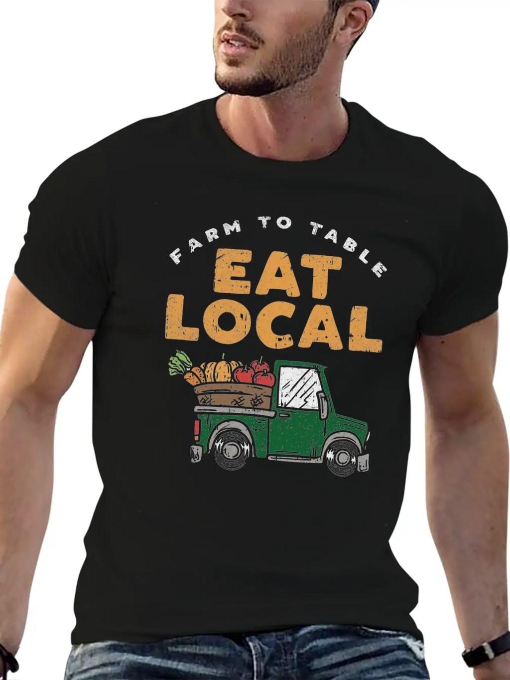 Farmers Market Eat Local Farm To Table Local Pride Timeless Short Sleeve Tee – Comfy And Minimalist Design